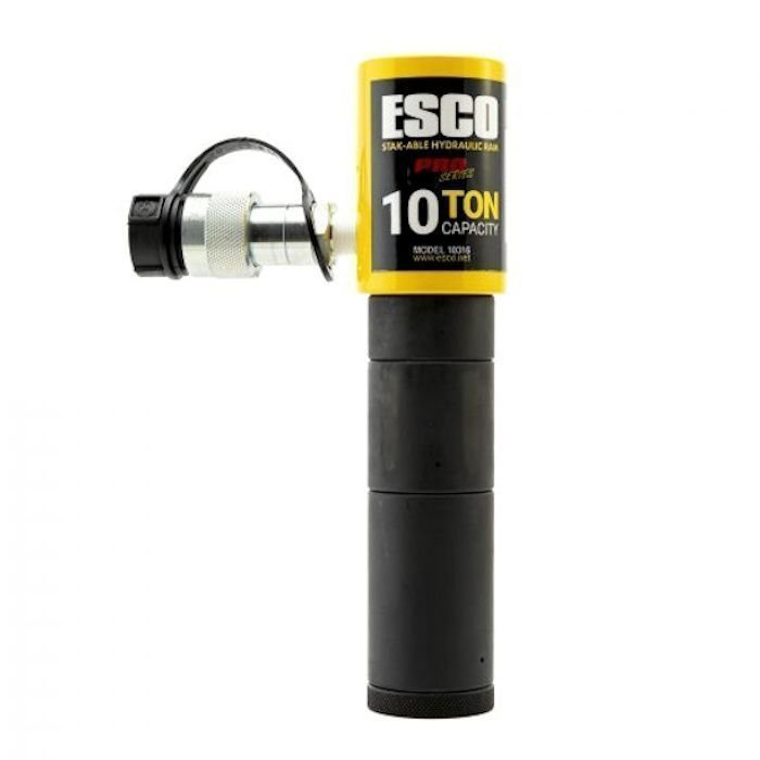 ESCO 10-Ton Hydraulic Stak-Able Ram Kit with 1 Quart Pump image 3
