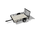 Carry-On Trailer 5-ft x 8-ft Treated Lumber Utility Trailer with Ramp Gate image 0
