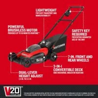 CRAFTSMAN V20 Lawn Mower, Push Mowers. image 4
