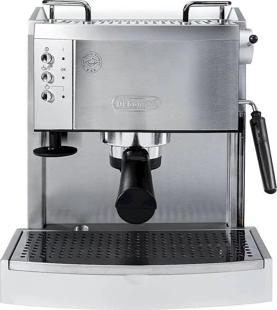 De’Longhi – Espresso Machine with 15 bars of pressure, Milk Frother and removable water tank – Stainless Steel image 0