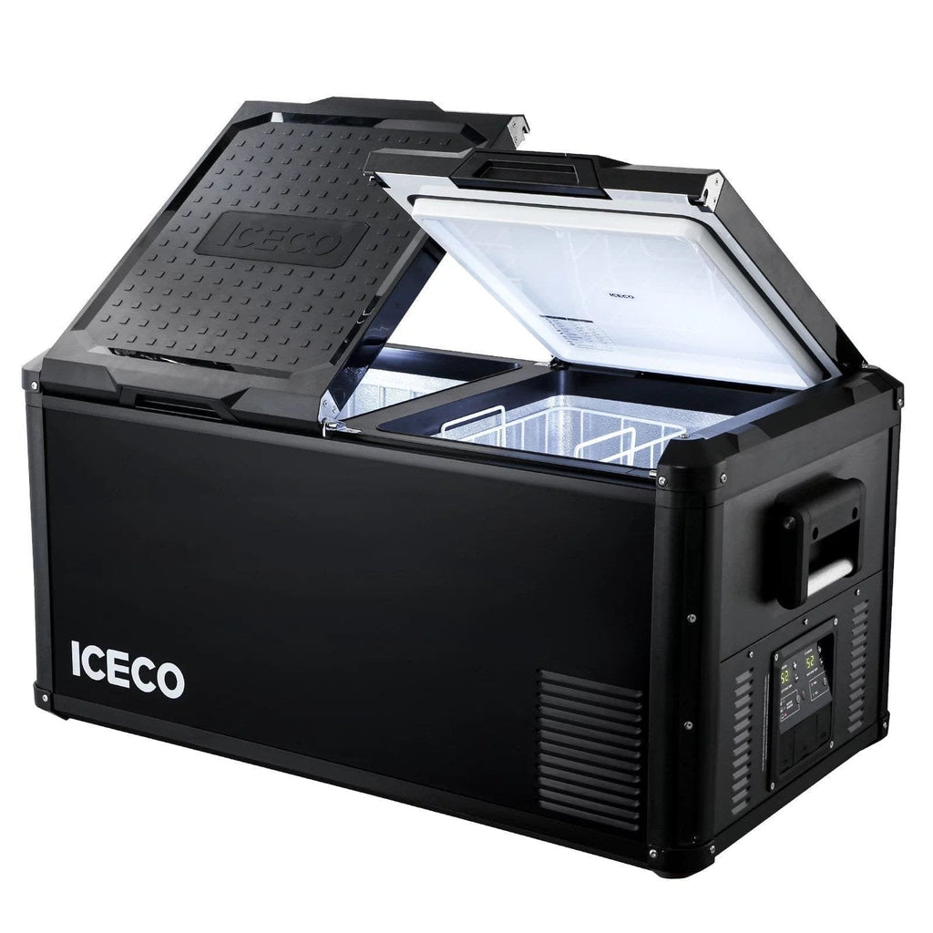 ICECO VL90 ProD 95 Quarts(90L) Dual Zone Portable Refrigerator, Multi Directional Lid, 12 Volt Refrigerator Home & Car Use image 0