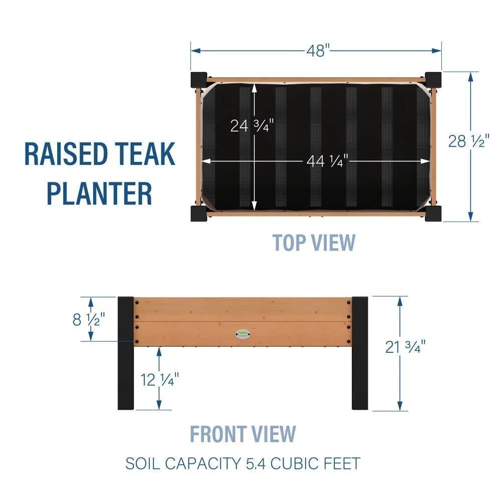 Raised planter 100% authentic teak wood image 5