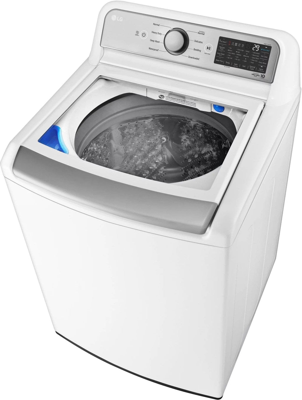 LG – 5.5 Cu. Ft. Smart Top Load Washer with TurboWash3D – White image 2