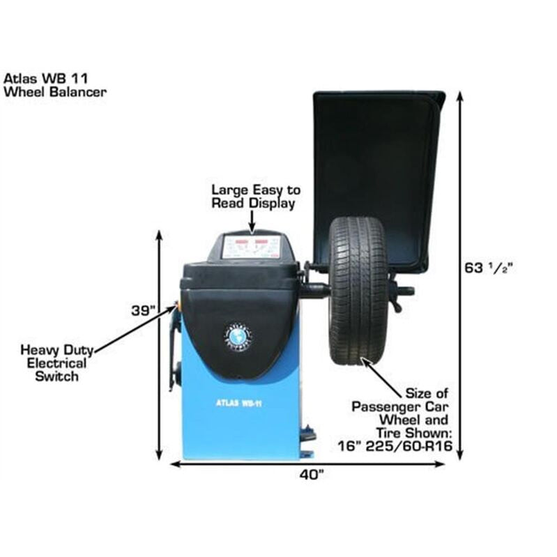 Atlas WB11 Self-Calibrating Computer Wheel Balancer