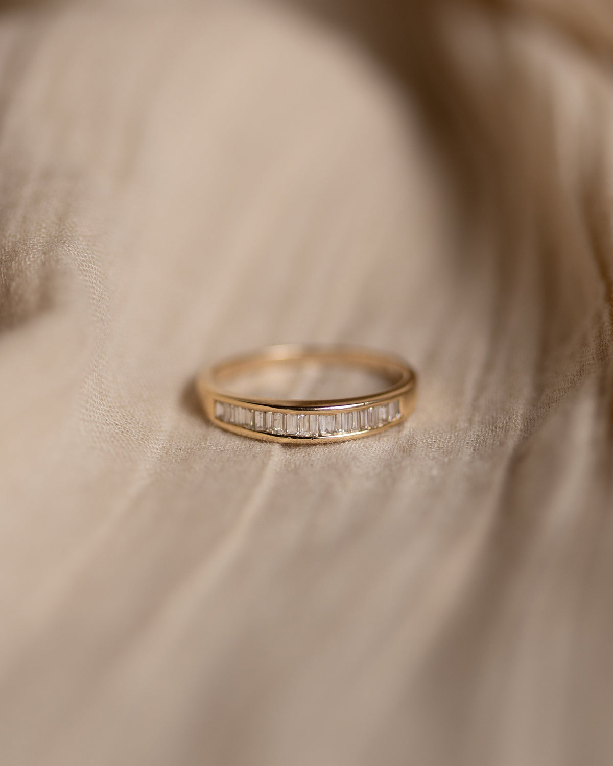 Sacha Vintage 9ct Gold Diamond Half Eternity Ring