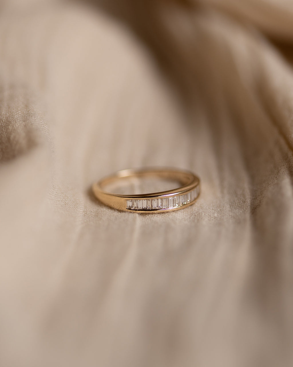 Sacha Vintage 9ct Gold Diamond Half Eternity Ring