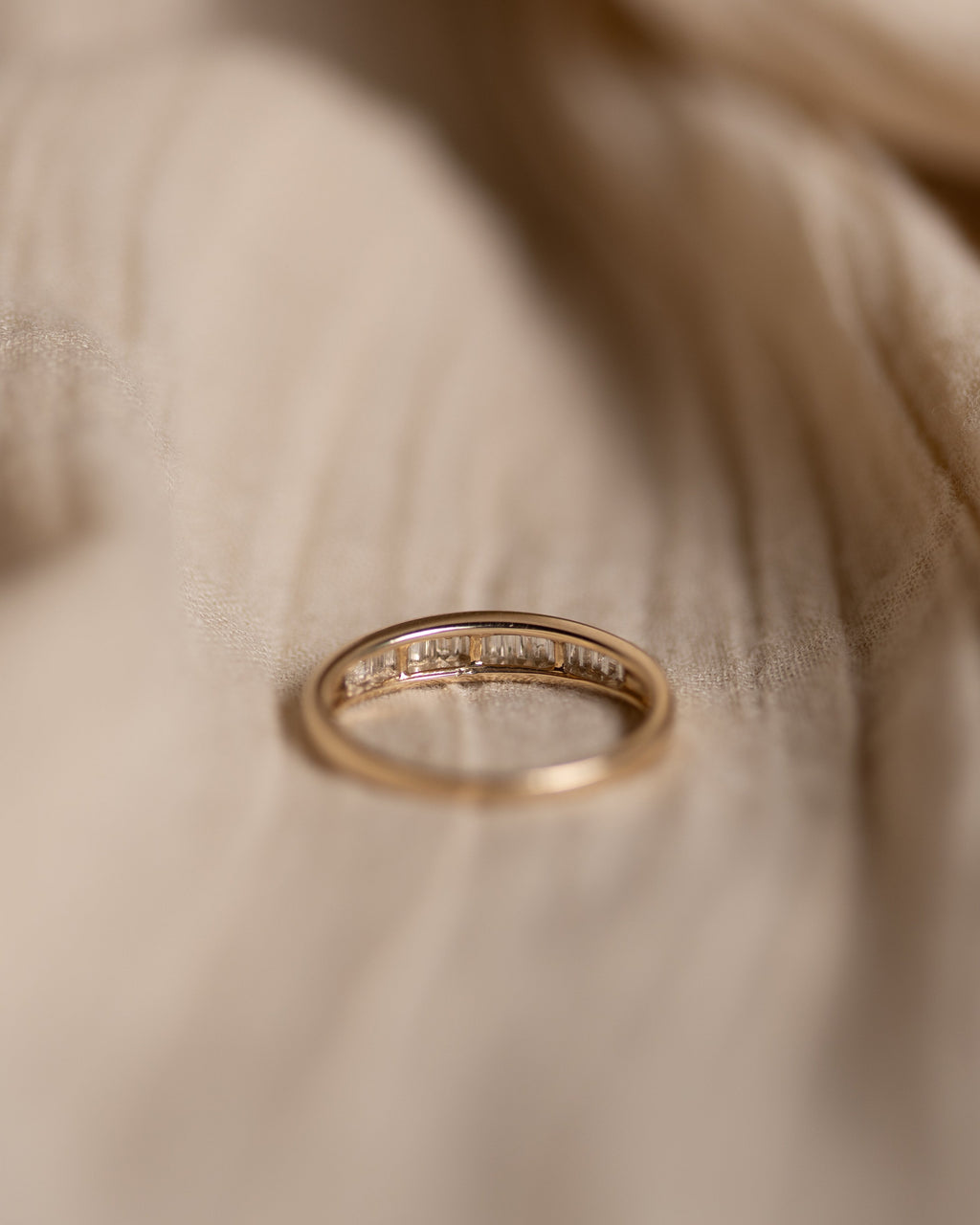 Sacha Vintage 9ct Gold Diamond Half Eternity Ring