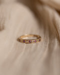Rosemary 1979 Vintage 9ct Gold Ruby & Diamond Half Eternity Ring