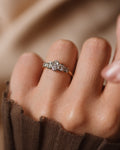 Verity Vintage 18ct Gold Diamond Six Stone Ring