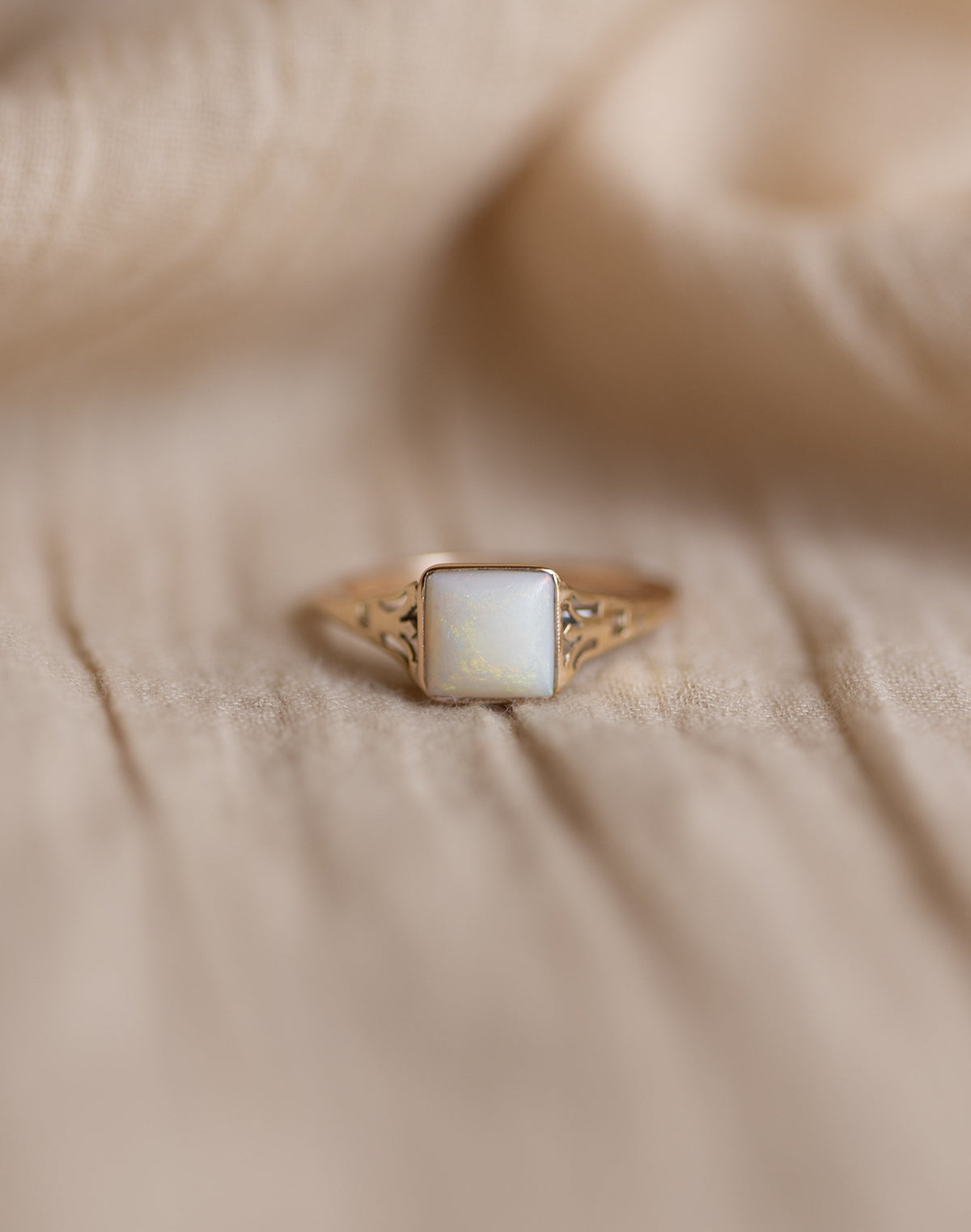 Janet Antique Art Deco 9ct Gold Opal Single Stone Ring