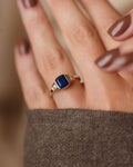 Rowan Antique 15ct Gold Sapphire & Diamond Trilogy Ring