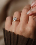 Editha Antique 18ct Gold Diamond Daisy Cluster Ring