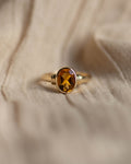 Elma Vintage 9ct Gold Citrine Single Stone Ring