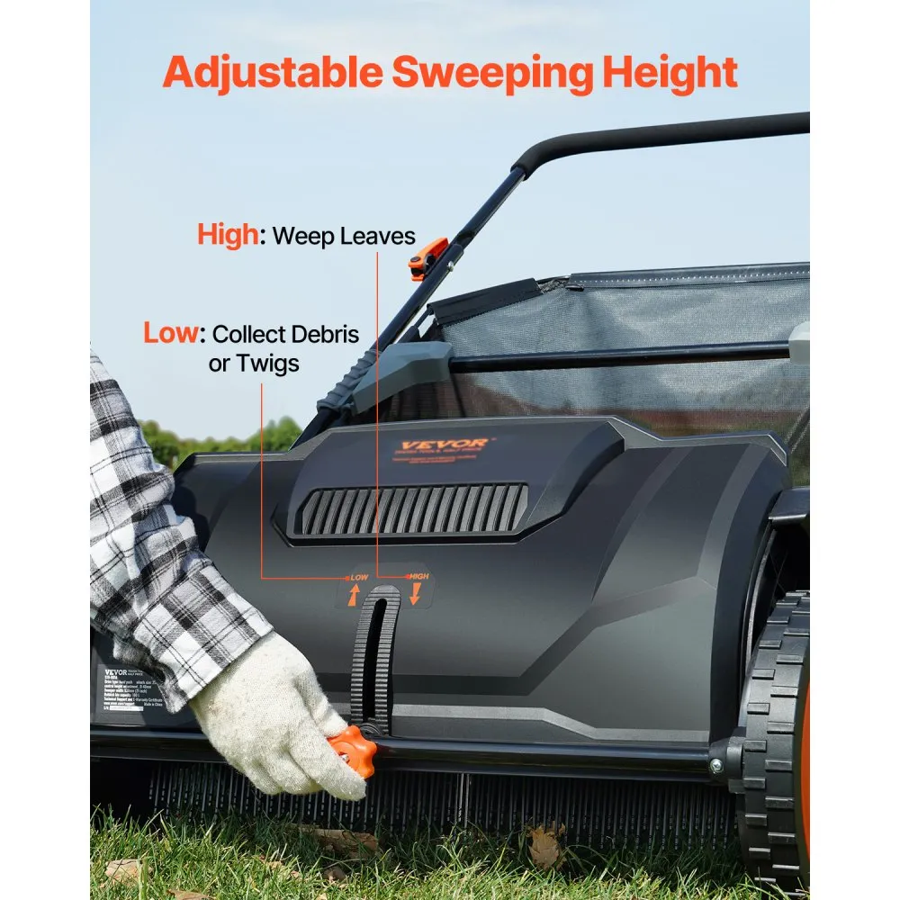 21-inch leaf and grass collector | Push Lawn Sweeper
